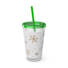 Load image into Gallery viewer, Happy Holidays Tumbler with Straw, 16oz