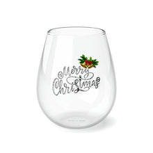 Load image into Gallery viewer, Merry Christmas Stemless Wine Glass, 11.75oz