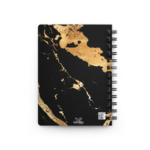 Load image into Gallery viewer, Black and Gold Spiral Bound Journal