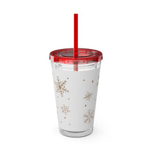 Load image into Gallery viewer, Happy Holidays Tumbler with Straw, 16oz