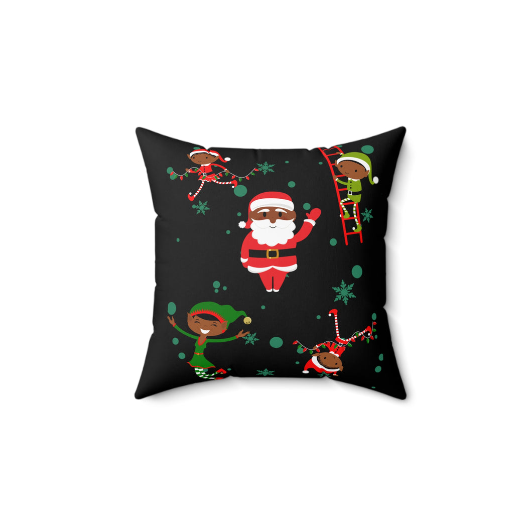 Black Santa Pillow