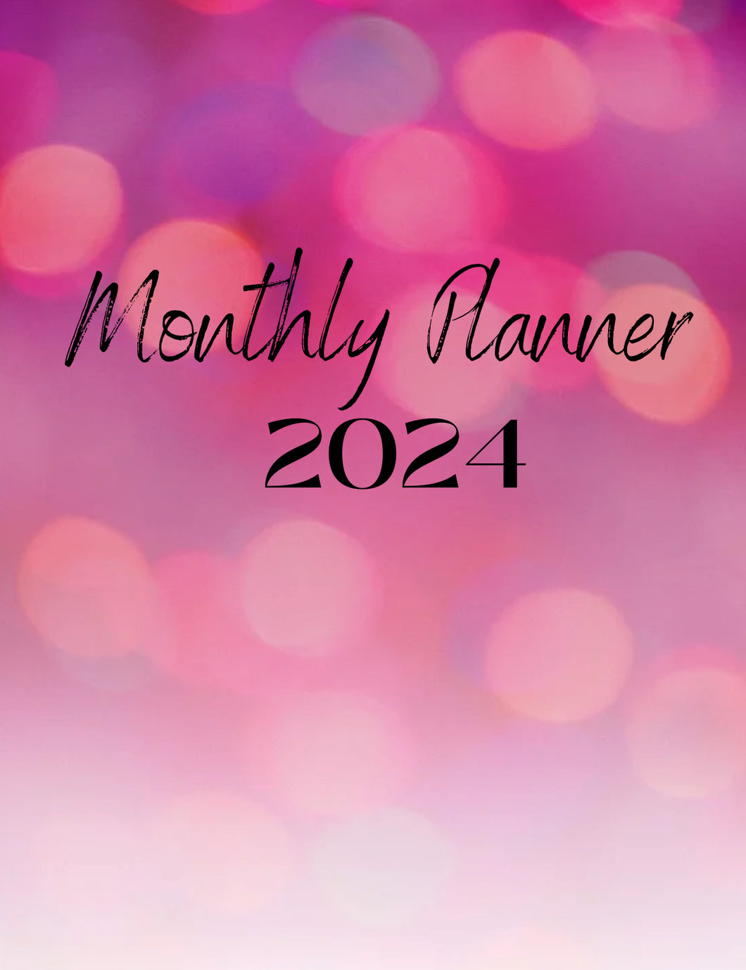 Pink Monthly Planner